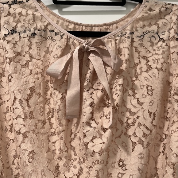 Joie lace top beige creme with bow size M gorgeous! - Picture 6 of 10